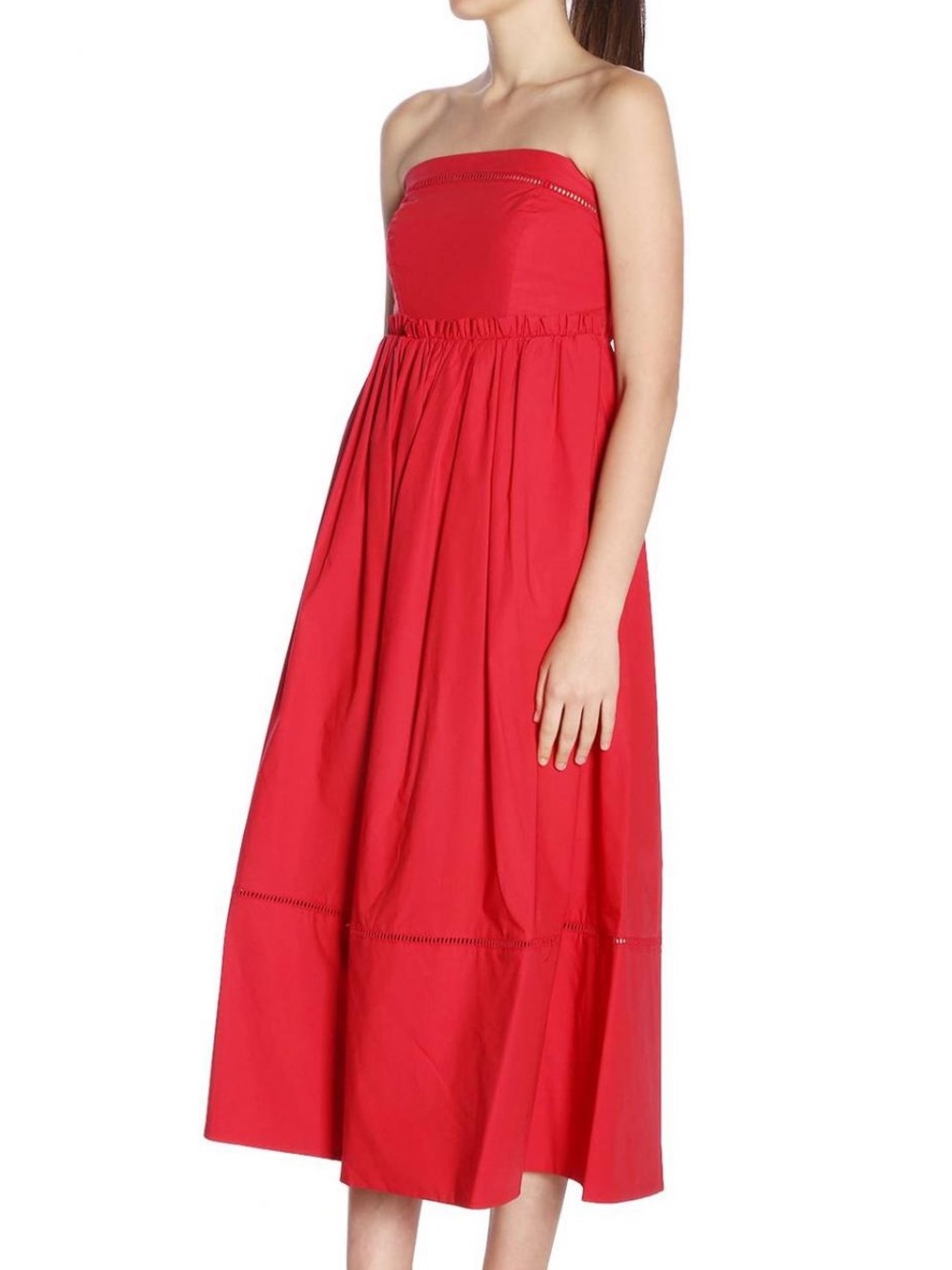 Twinset Strapless Red Dress Med
